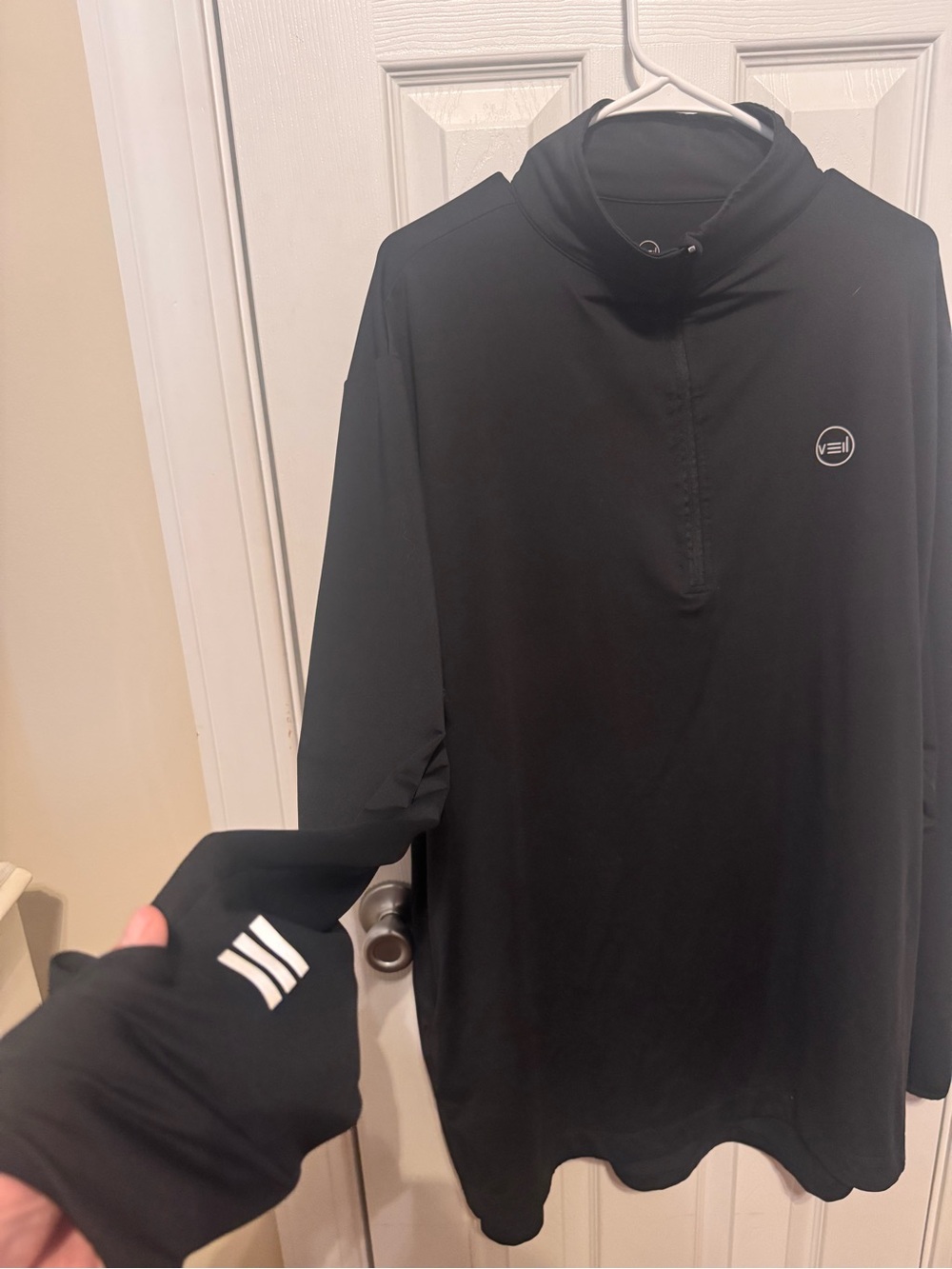 VEIL Men's Black Quarter-Zip Performance Pullover